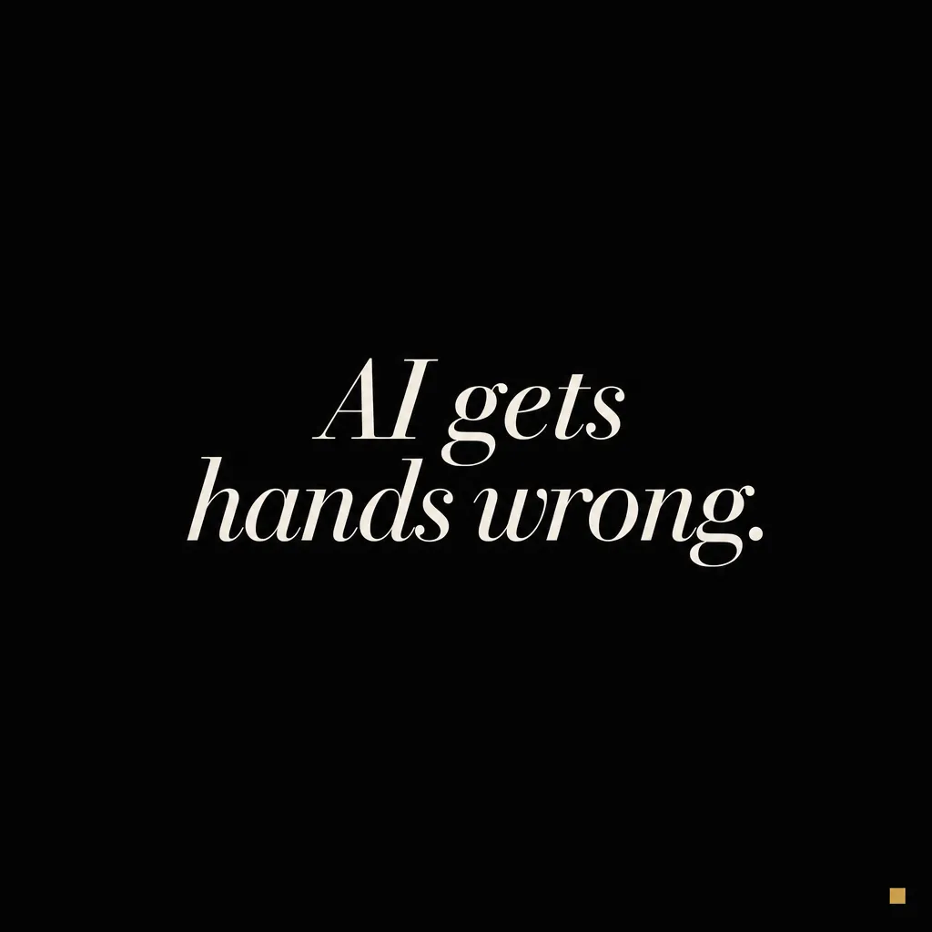 AI gets hands wrong. Especially holding things.