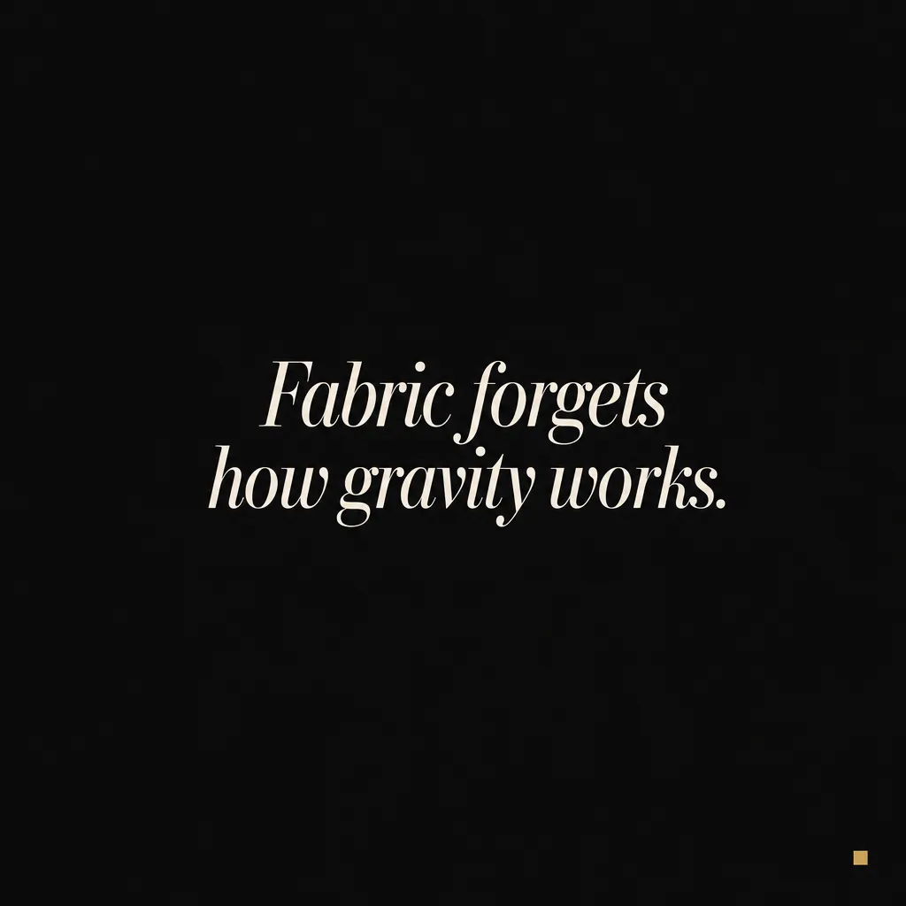 Fabric forgets how gravity works