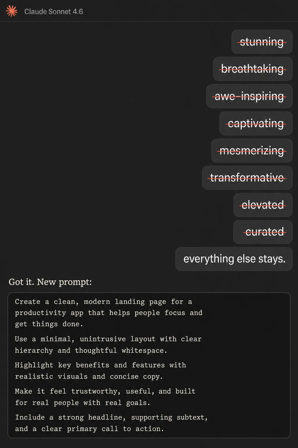 Five words that out AI-written copy